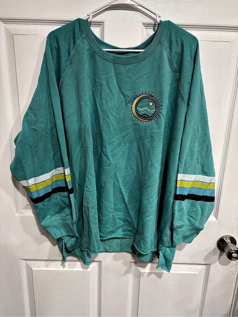 Maurices Color Block Long Sleeve Top Size 3X Like New